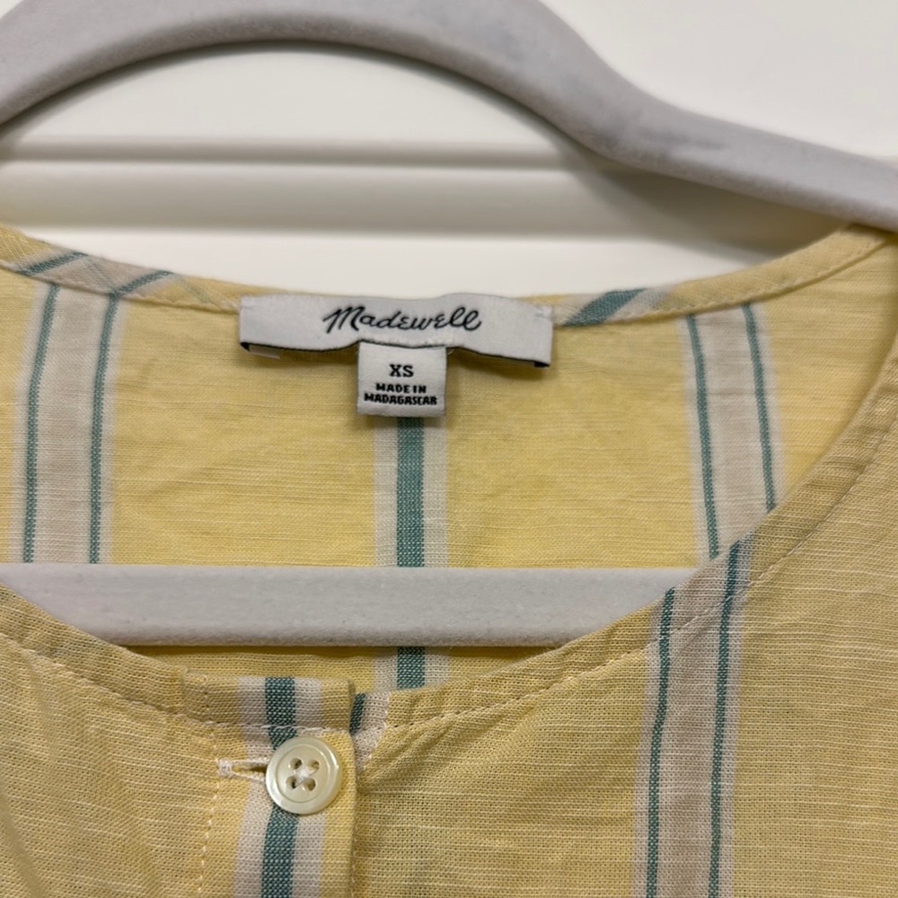 Yellow Striped Button-Up Top - Picture 2 of 3